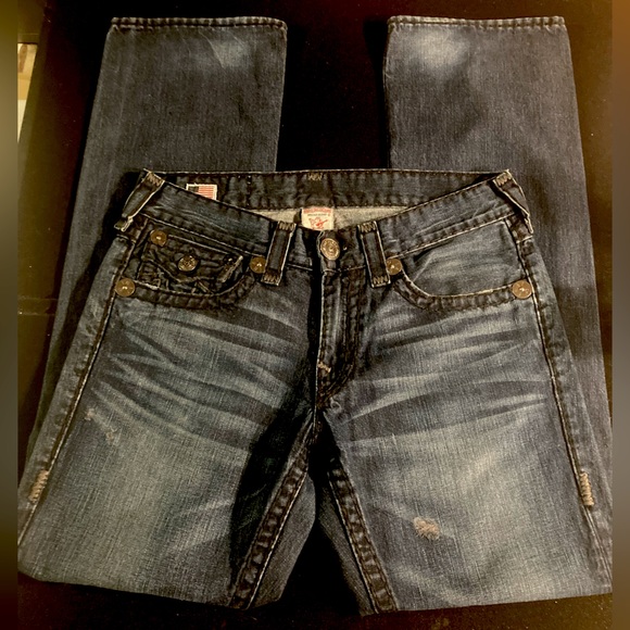 SOLD! True Religion 🇺🇸 Ricky Super T Rare Black Retail Patch size 32x34 EUC - Picture 4 of 11